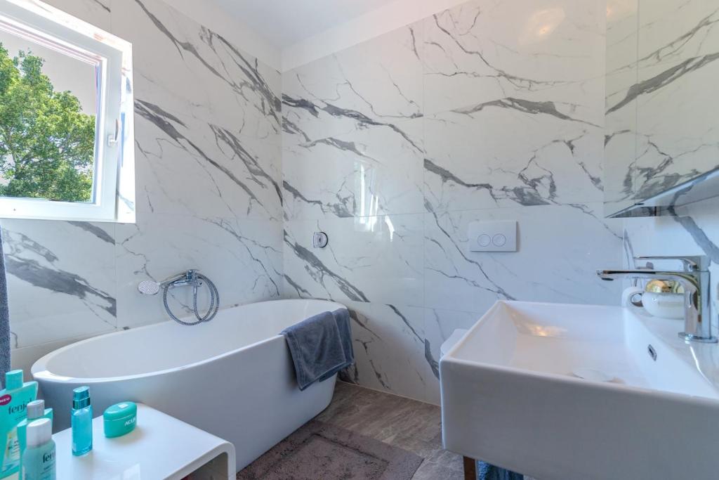 Four bathrooms